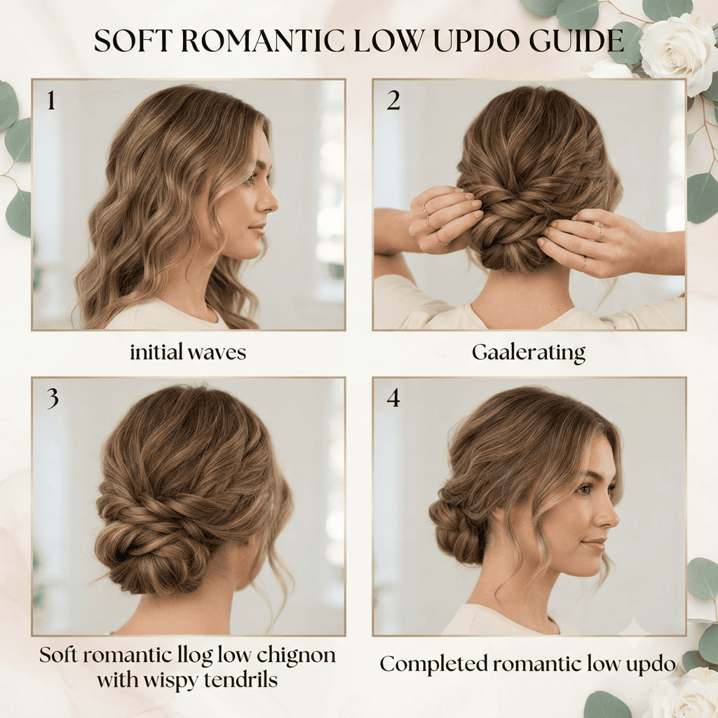 18 Elegant Wedding Hairstyles for Brides with Long Hair That Feel Dreamy 2 1. Soft Romantic Low Chignon with Wispy Tendrils
