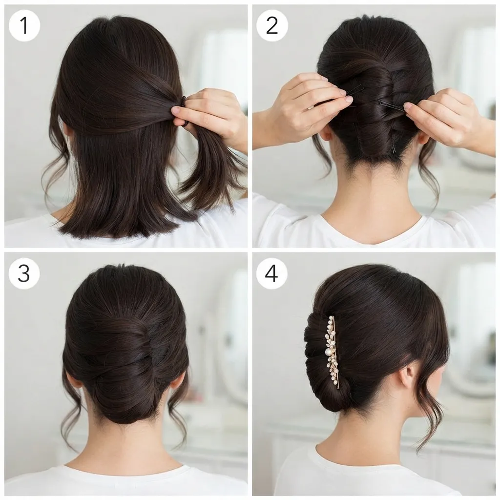 12. Soft French Twist for Fine Hair