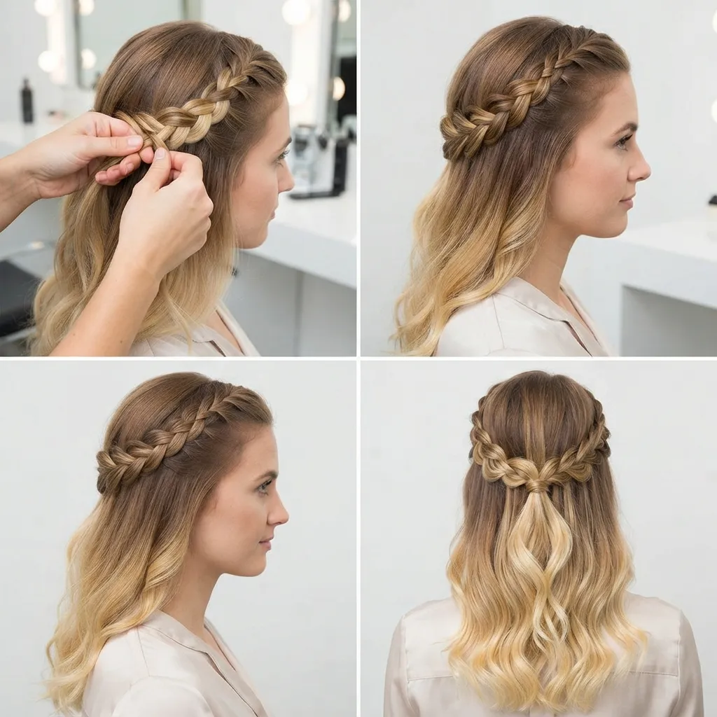 18 Elegant Wedding Hairstyles for Brides with Long Hair That Feel Dreamy 13 12. Waterfall Braid with Flowing Waves