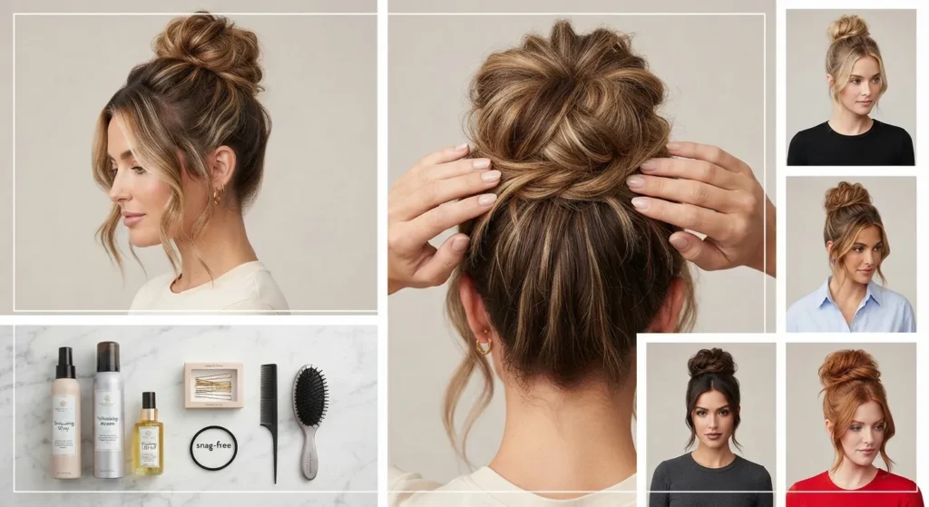 13. Textured Messy Bun