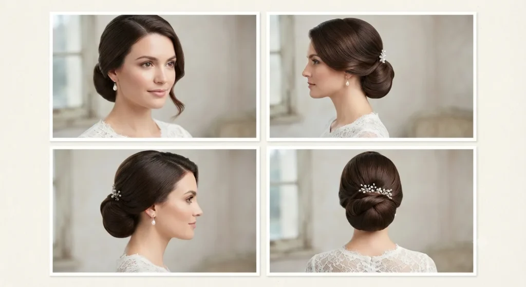 16 Bridal Updo Wedding Hairstyles That Look Elegant and Timeless 14 13. Vintage Inspired Bridal Roll