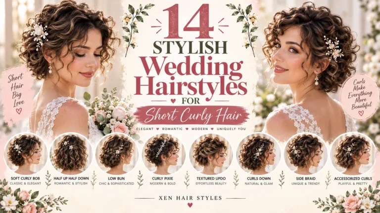 14 Stylish Wedding Hairstyles for Short Curly Hair