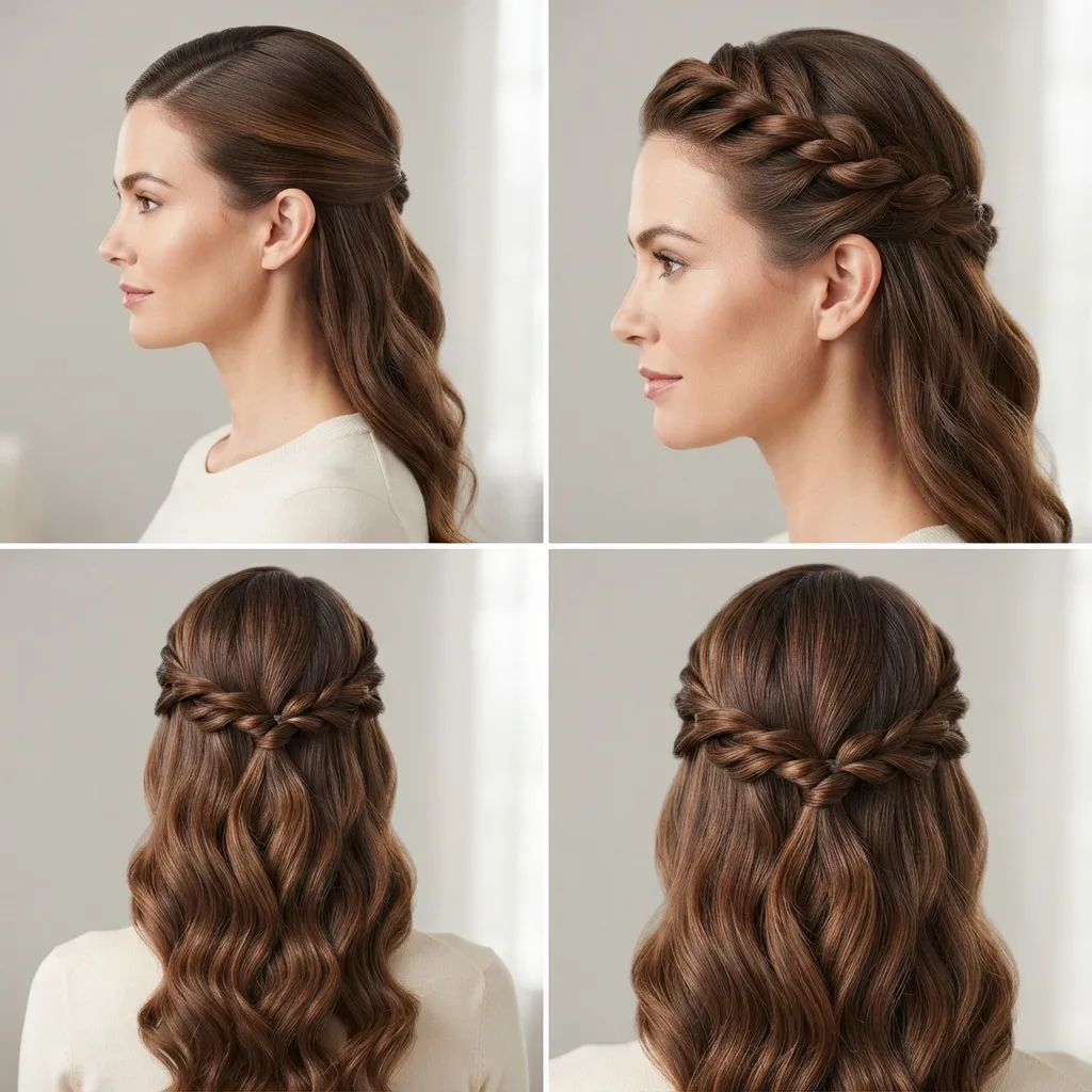 14. Twisted Half Up Half Down