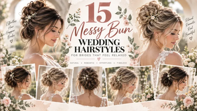 15 Messy Bun Wedding Hairstyles for Brides That Feel Relaxed