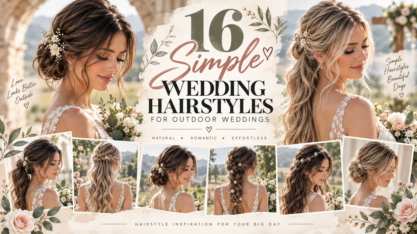 16 Simple Wedding Hairstyles for Outdoor Weddings