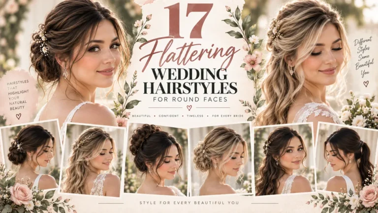 17 Flattering Wedding Hairstyles for Round Faces