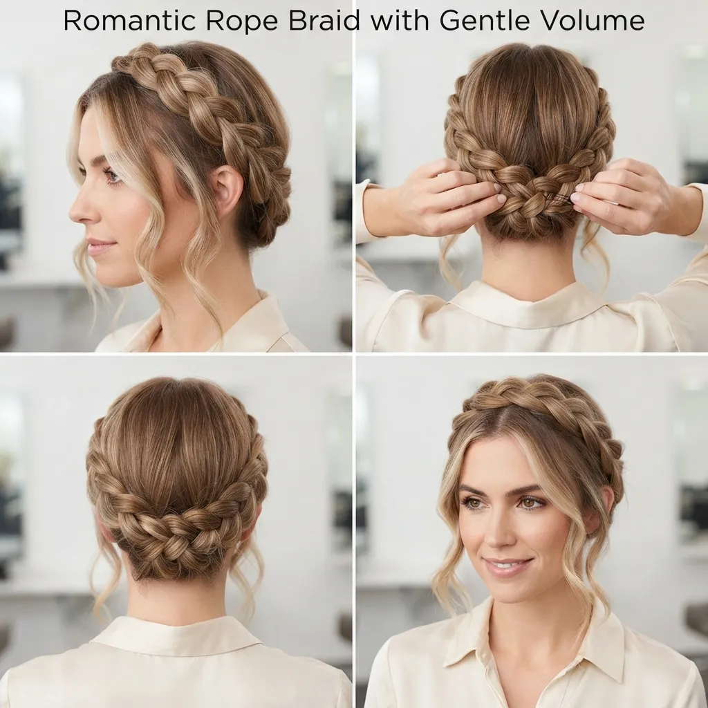 18 Elegant Wedding Hairstyles for Brides with Long Hair That Feel Dreamy 18 17. Romantic Rope Braid with Gentle Volume