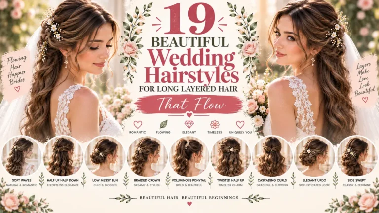 19 Beautiful Wedding Hairstyles for Long Layered Hair That Flow