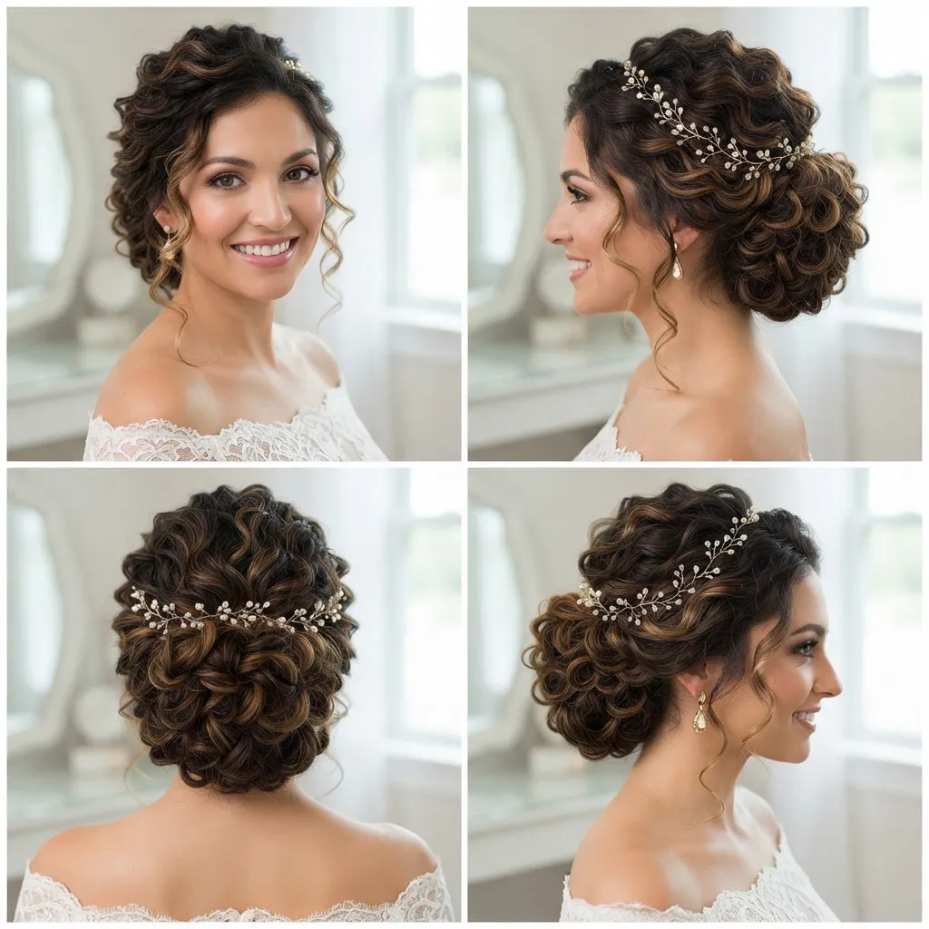 2. Romantic Twisted Updo for Brides