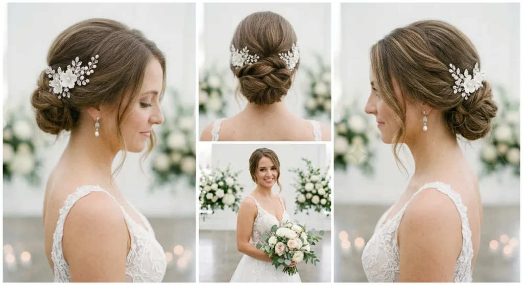 15 Messy Bun Wedding Hairstyles for Brides That Feel Relaxed 3 2. Textured Messy Chignon With Soft Crown Volume