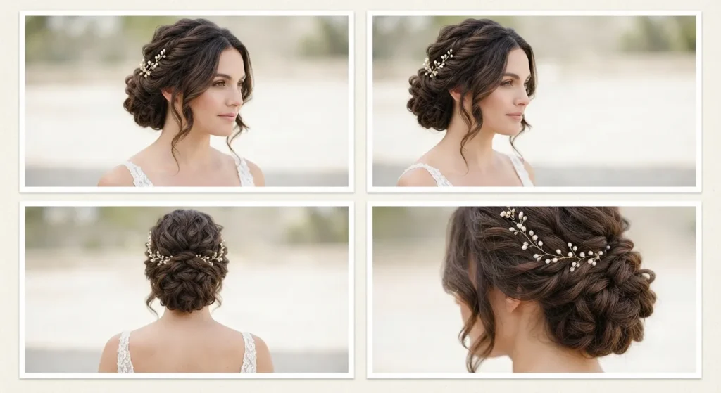 16 Bridal Updo Wedding Hairstyles That Look Elegant and Timeless 6 5. Loose Boho Bridal Updo