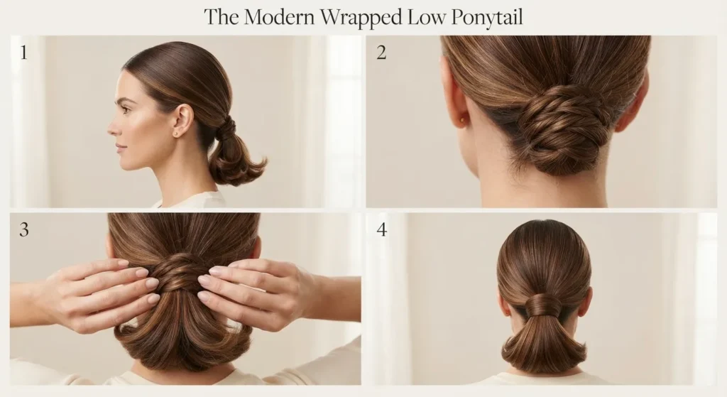 7. Sleek Low Ponytail with Accents